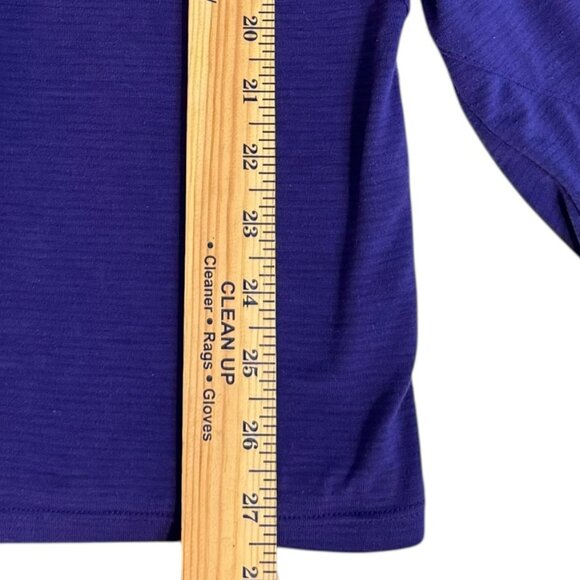 Athleta Purple Long Sleeve Scoop Neck Tee Size M - Picture 7 of 8